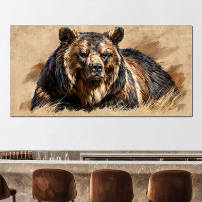 Guardian of the Wild Highlands Canvas Wall Art