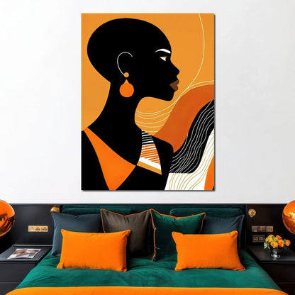 Bold in Amber Canvas Wall Art