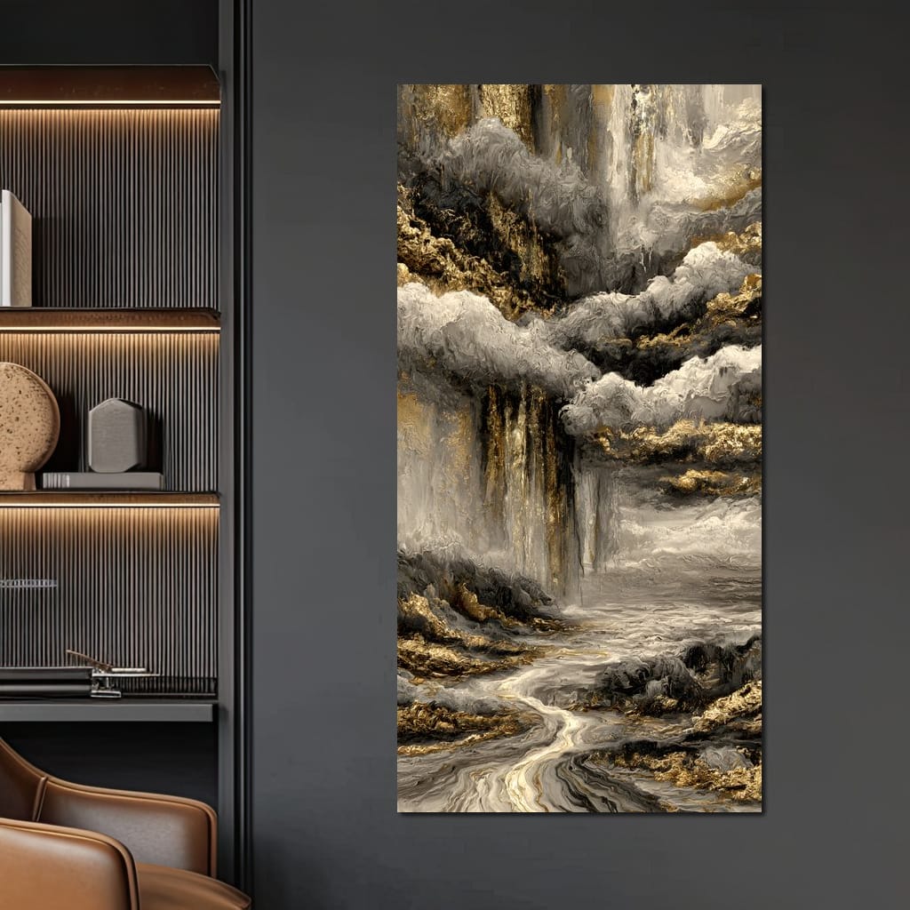 Gilded Rivers Of Lost Time Canvas Wall Art