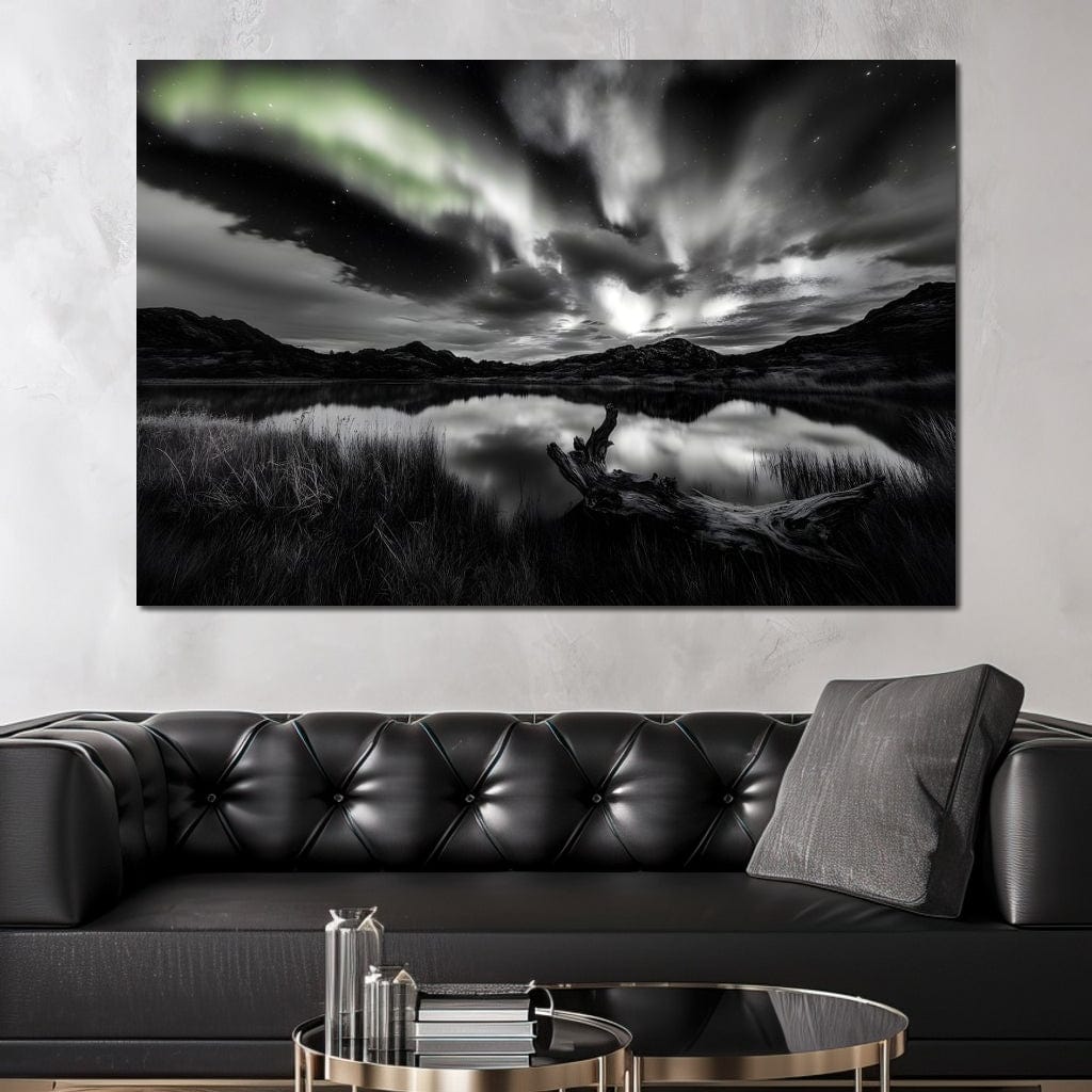 Eternal Wilderness Light Green Glow Canvas Wall Art