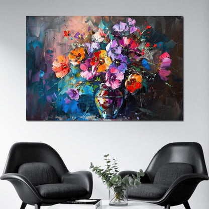 Bouquet of Vibrant Dreams Canvas Wall Art