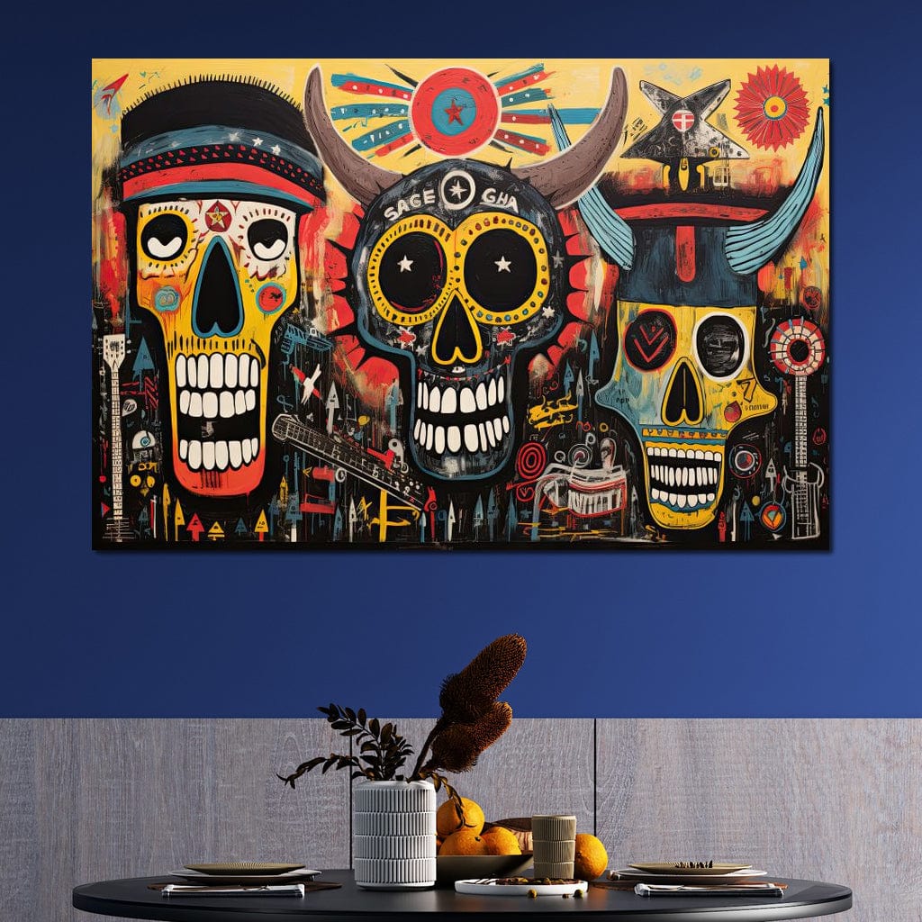 Vibrant Tribal Spirit Montage Canvas Wall Art