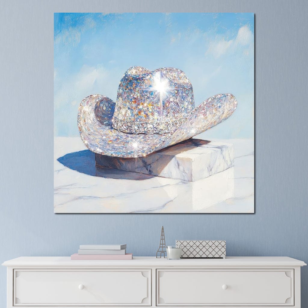Glistening Cowboy Hat Canvas Wall Art