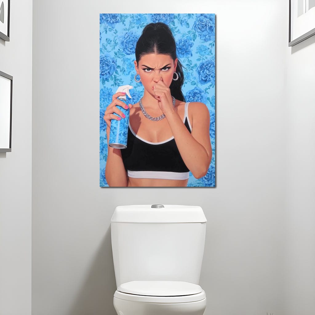 Bathroom Spray Attitude Canvas Wall Art