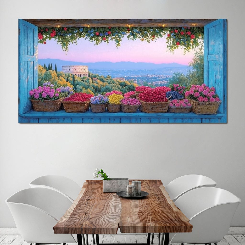 Tuscan Garden Splendor Vista Canvas Wall Art