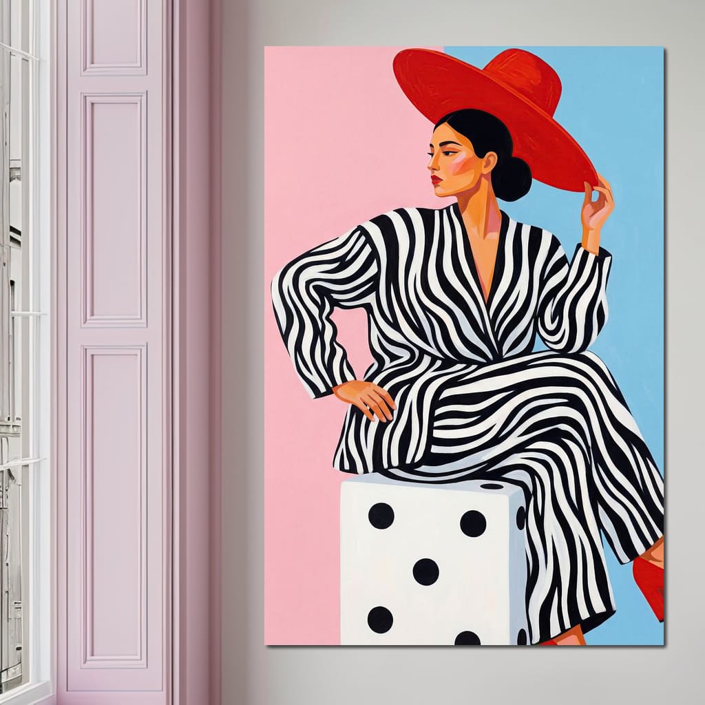 The Dice and the Diva Canvas Wall Art