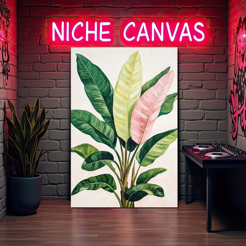 Tropical Leaf Symphony Canvas Wall Art