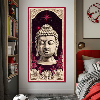 Cosmic Lotus Buddha Tranquil Canvas Wall Art