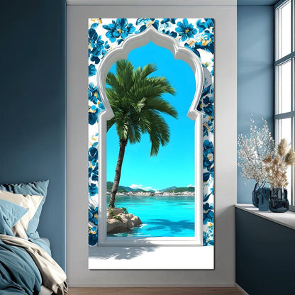 Tropical Window to Tranquility Canvas Wall Art