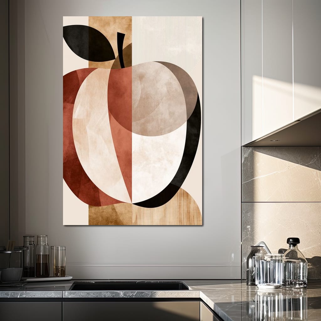 Geometric Study of Harvest Fruit Canvas Wall Art