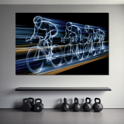 Velocity of the Wireframe Peloton Canvas Wall Art