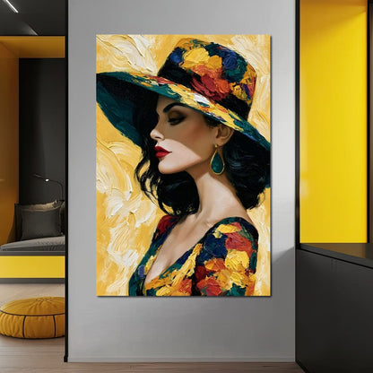 Golden Hour Couture Portrait Canvas Wall Art