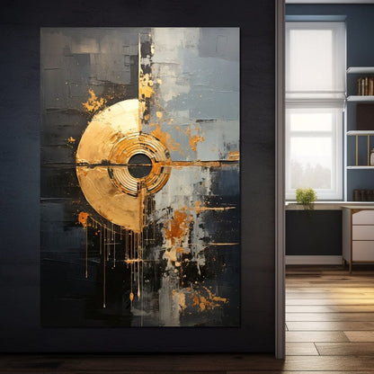 Eclipse in Golden Splendor Canvas Wall Art