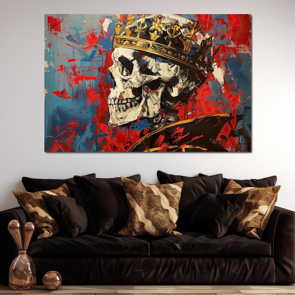 Revelation of Regal Skeletons Canvas Wall Art