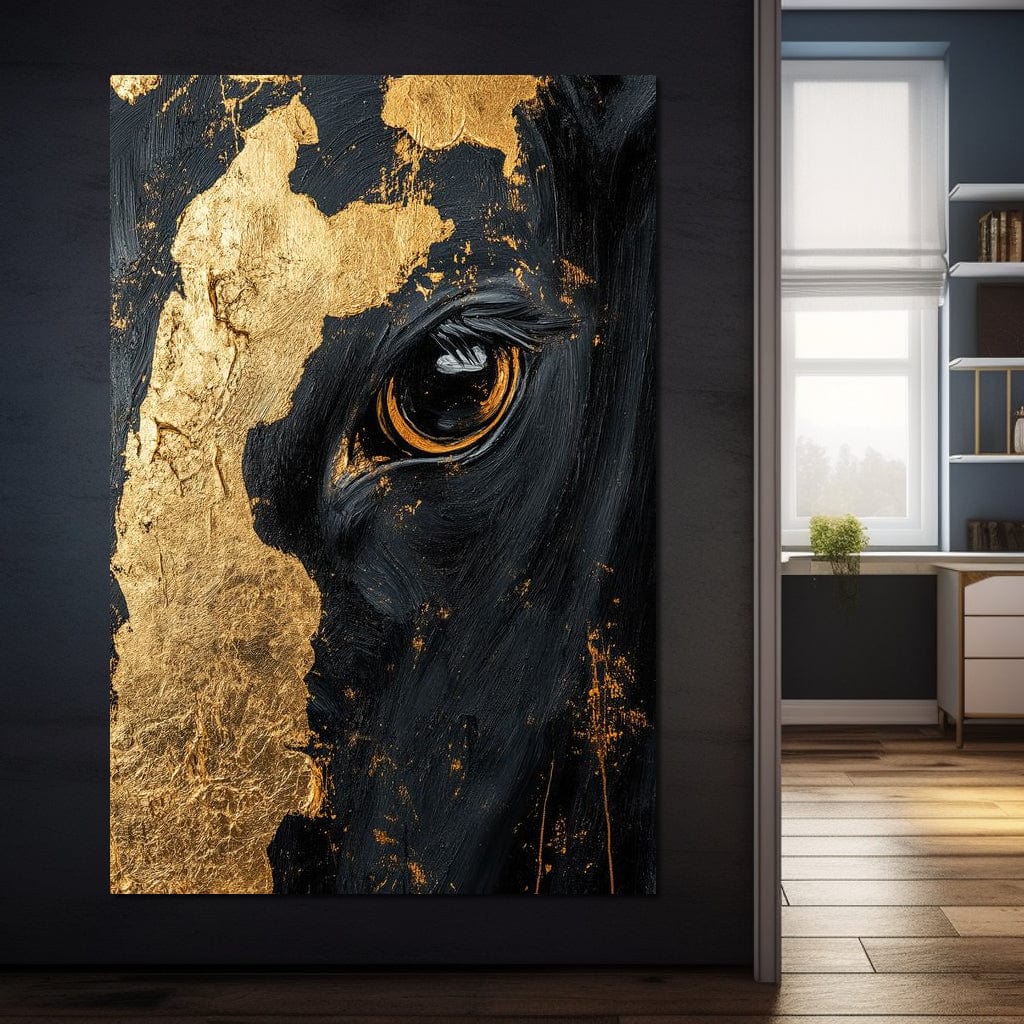 Gilded Bovine Canvas Wall Art