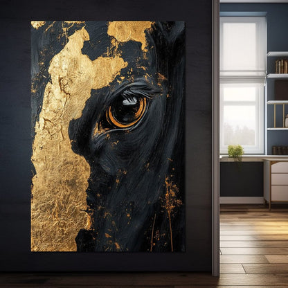 Gilded Bovine Canvas Wall Art
