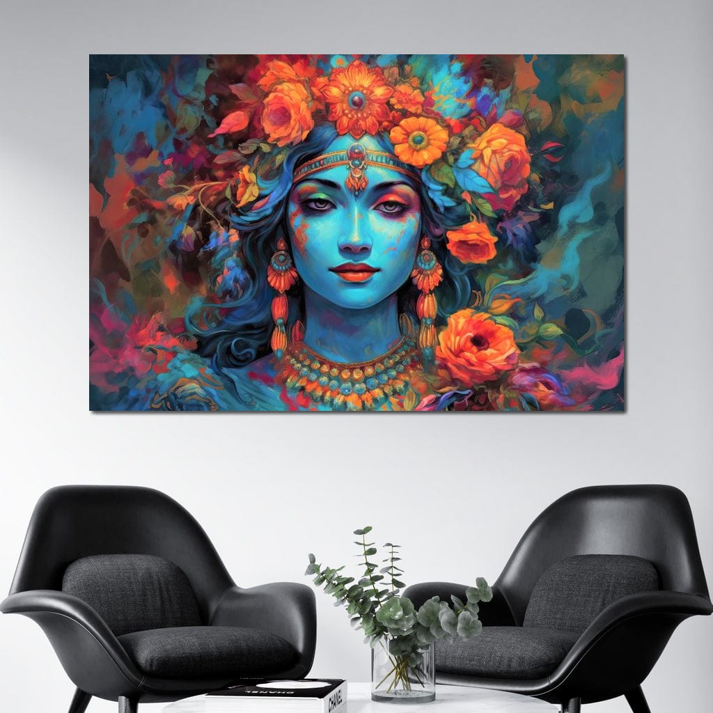 Lakshmi Floral Mural Canvas Wall Art