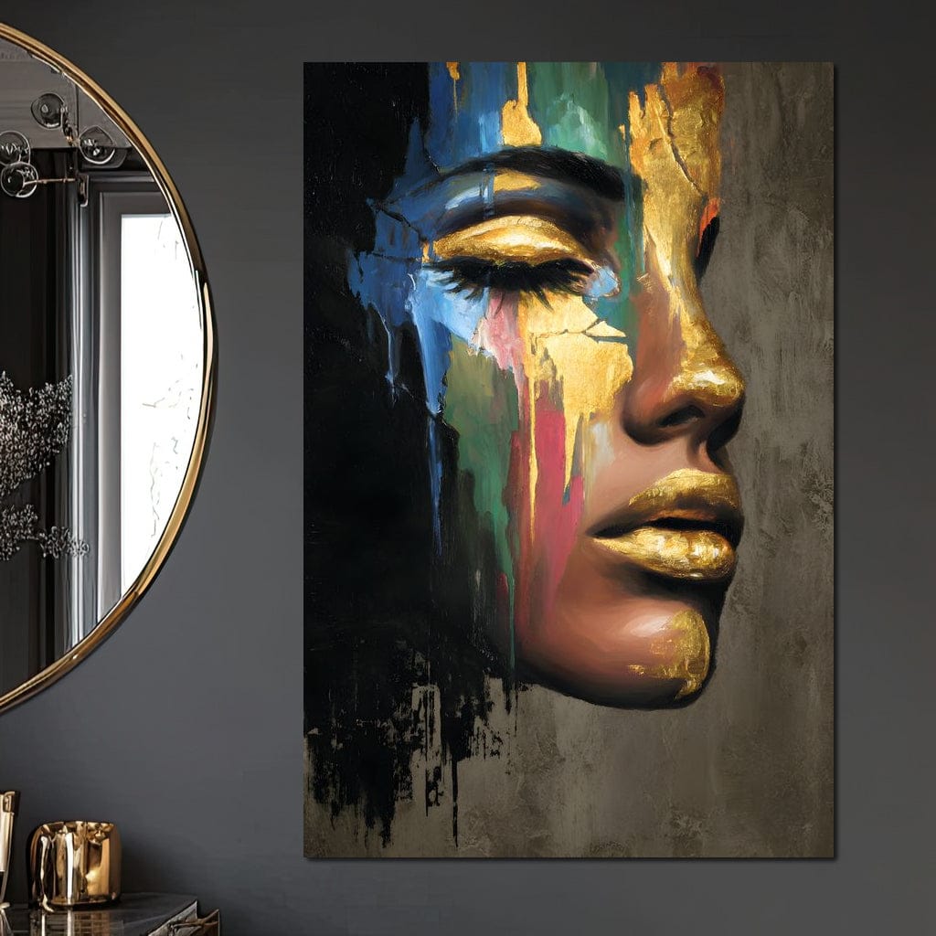 Golden Silhouette Awakening Canvas Wall Art