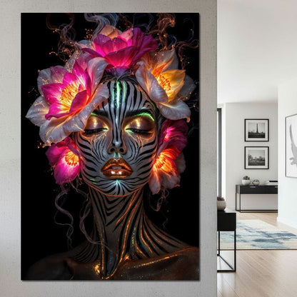 The Blooming Shaman Canvas Wall Art