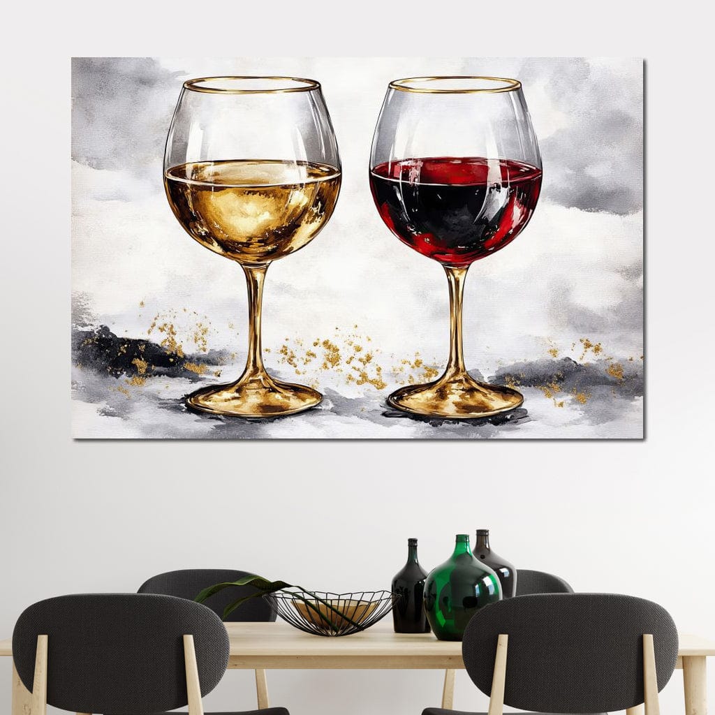 Red & White Wine Canvas Wall Art