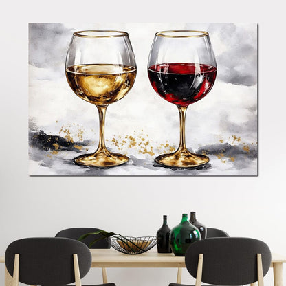 Red & White Wine Canvas Wall Art