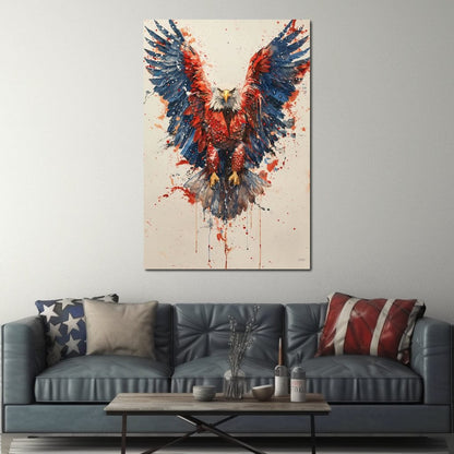 Majestic Flight: The Spirit of America Canvas Wall Art