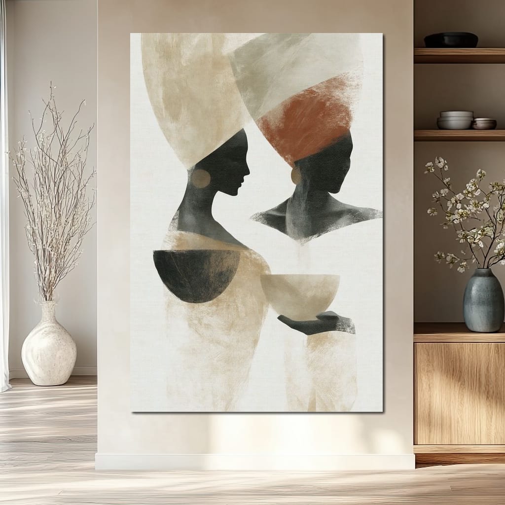 Two Souls Sharing A Morning Ritual Canvas Wall Art