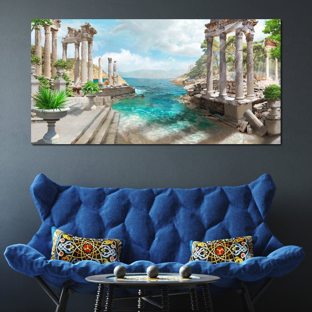 Ancient Greek Ruins Canvas Wall Art