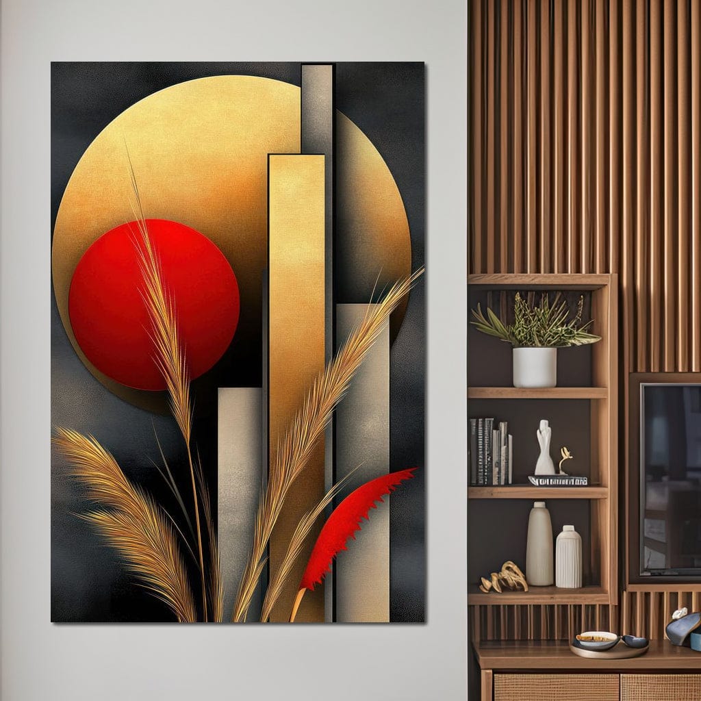 Sunset Geometry Canvas Wall Art