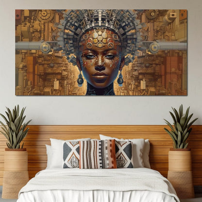 African Portrait Jama Canvas Wall Art