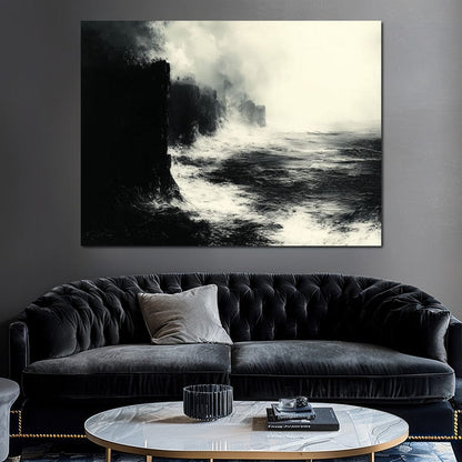 Black Shores Canvas Wall Art