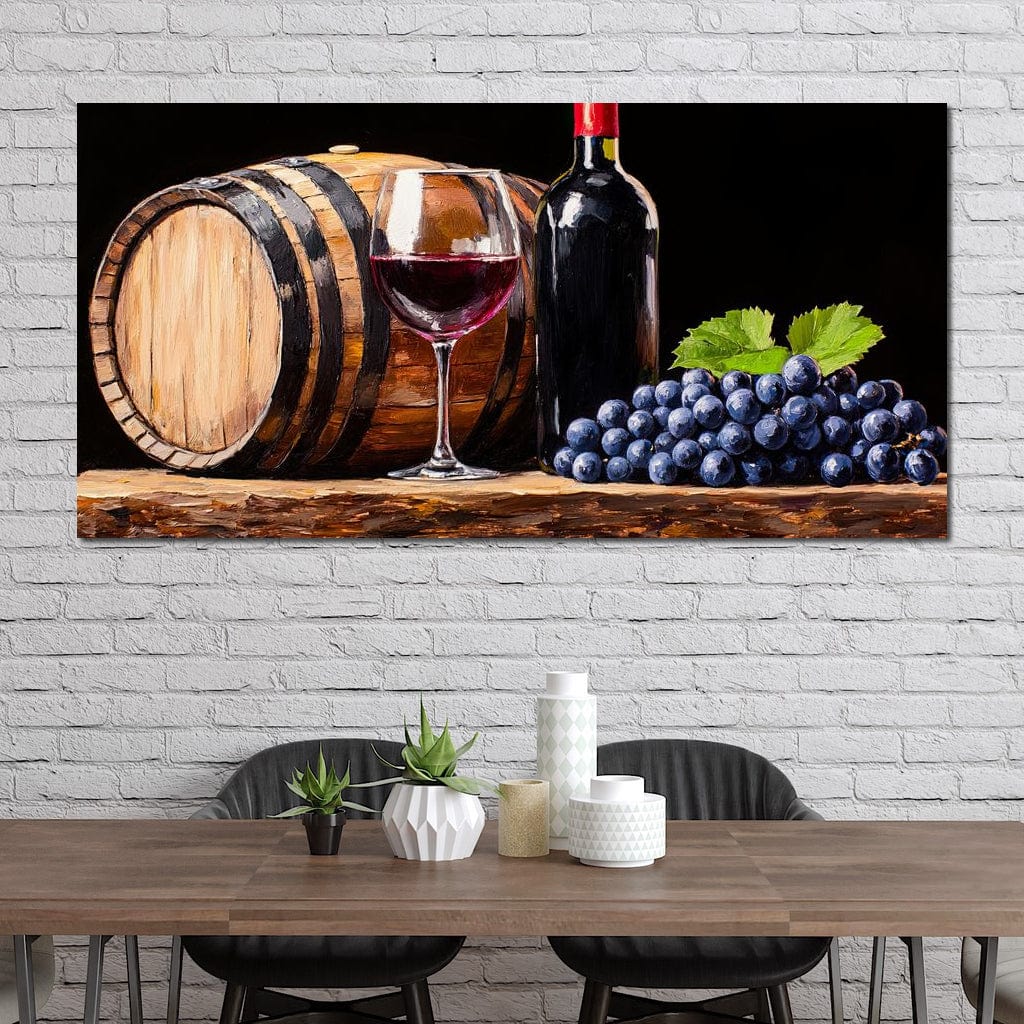 Vintage Vino Canvas Wall Art