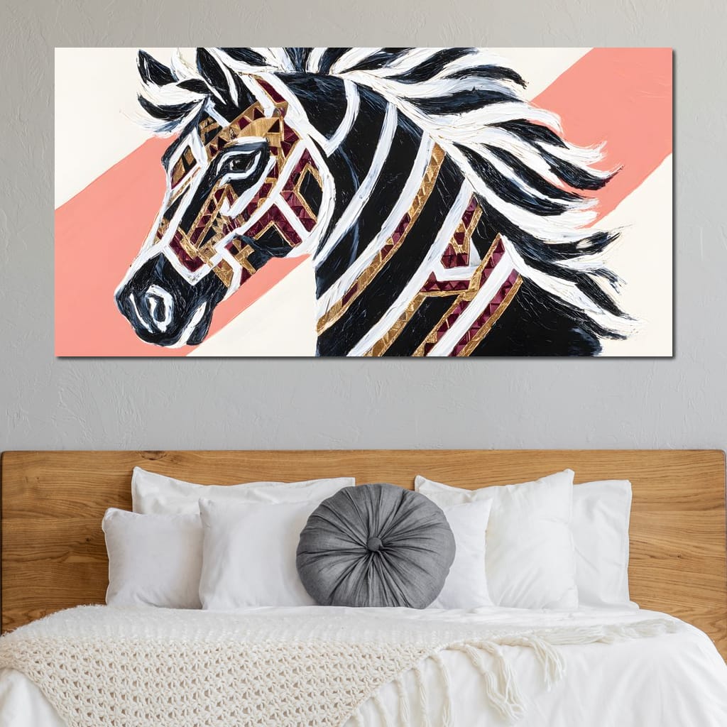 Majestic Mosaic Stripes Canvas Wall Art