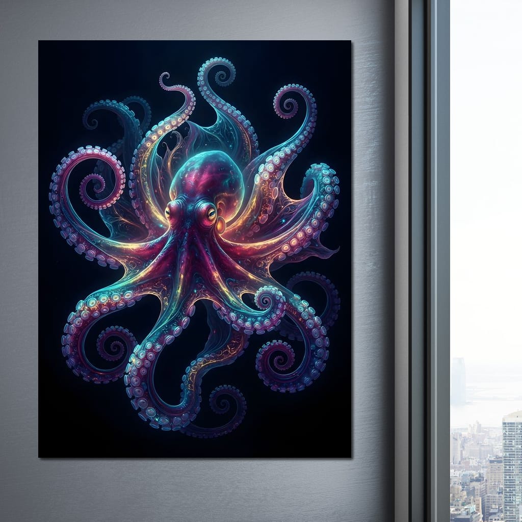 Radiant Rhythms of the Deep Sea Canvas Wall Art