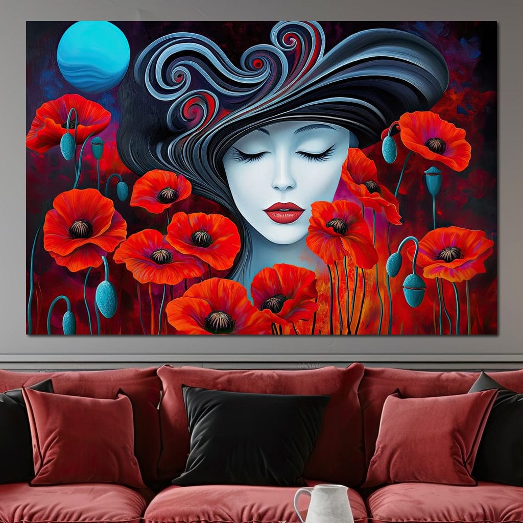 The Poppy Queen’s Dream Canvas Wall Art