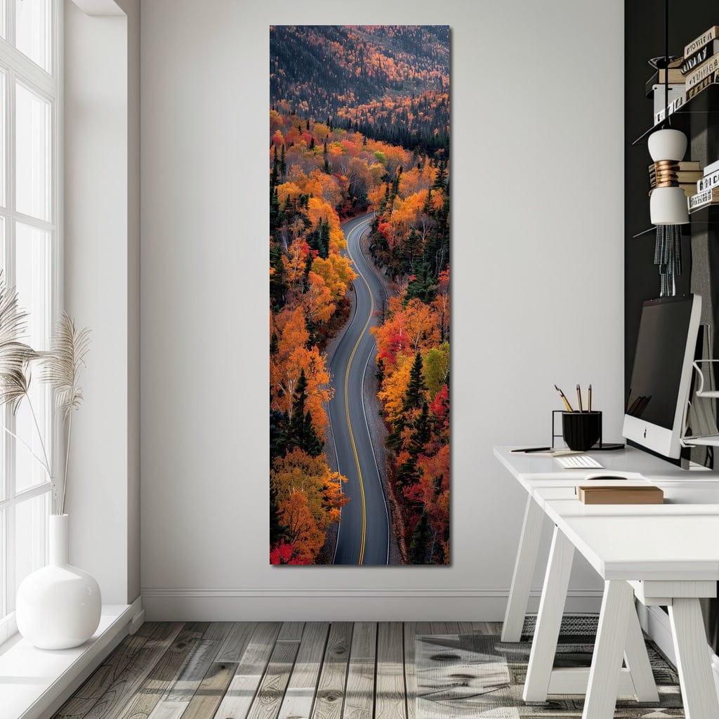 Autumn Road Canvas Wall Art