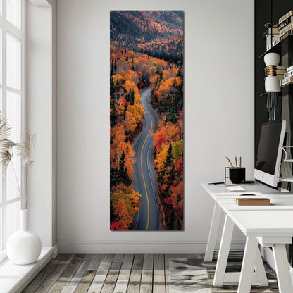 Autumn Road Canvas Wall Art