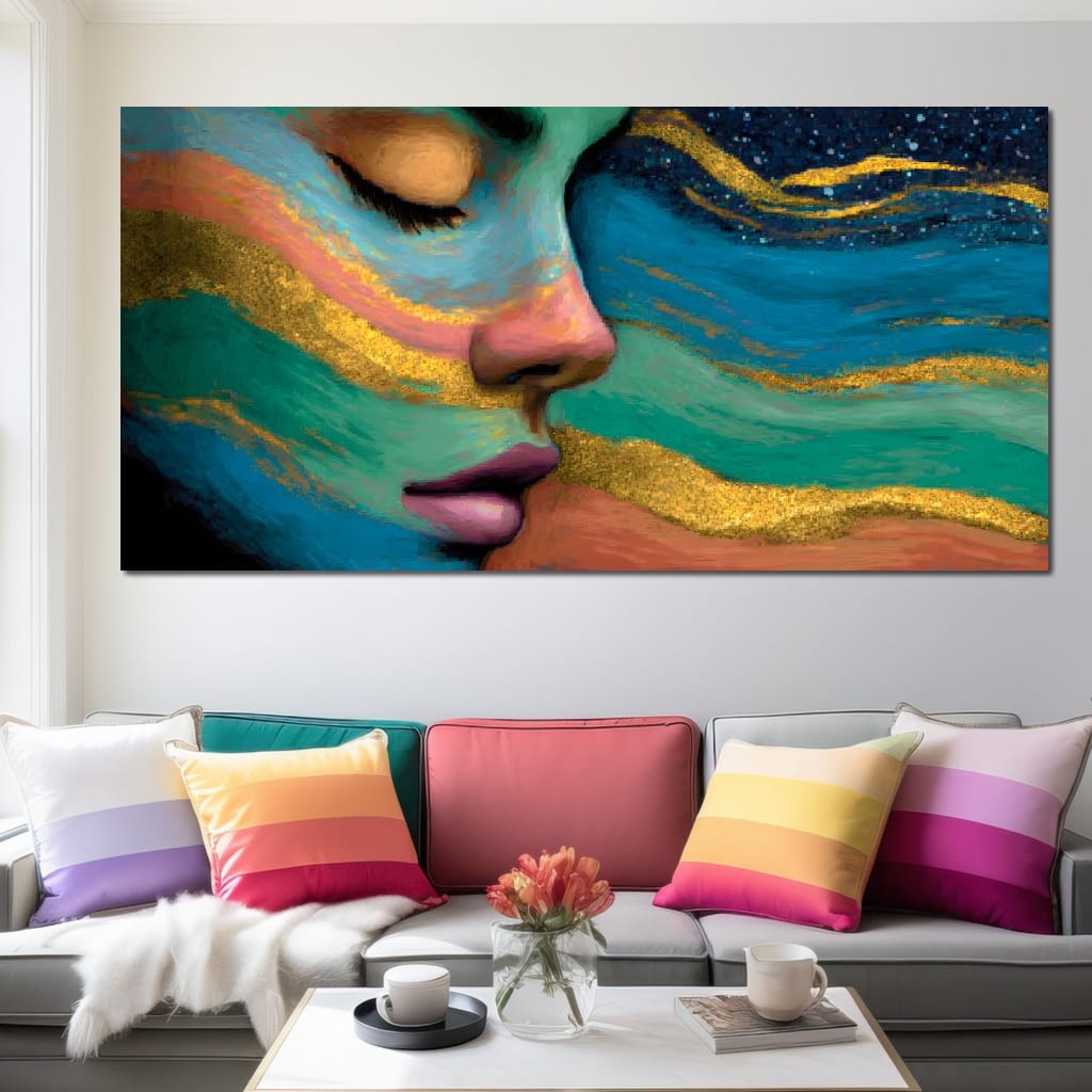 Celestial Dream Portrait Glow Canvas Wall Art