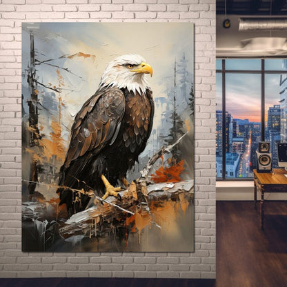 Majestic Eagle Outlook Canvas Wall Art