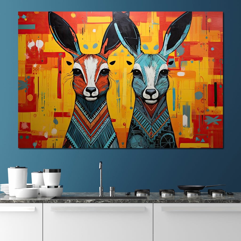 Tribal Spirits of the Wild Canvas Wall Art