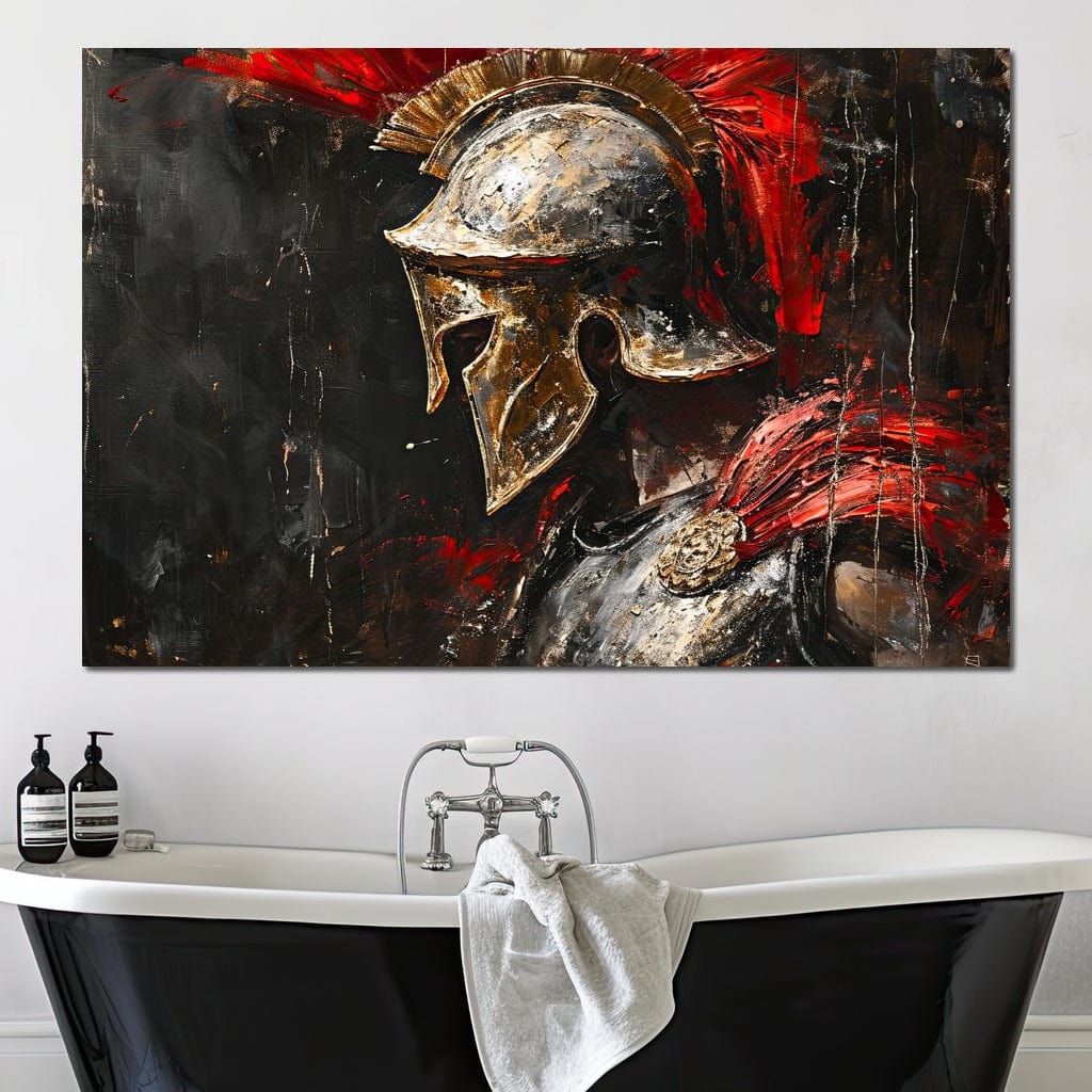Hellenic Guardian in Twilight Canvas Wall Art