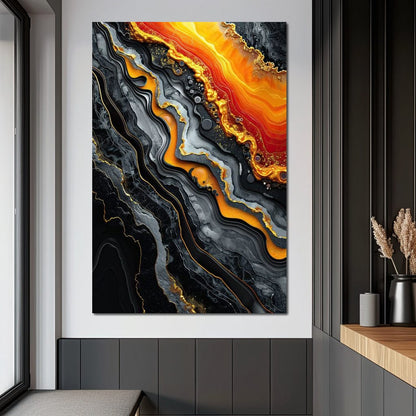 Magmatic Flux Convergence Canvas Wall Art