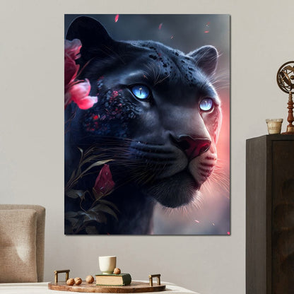 Black Panther Pink Canvas Wall Art