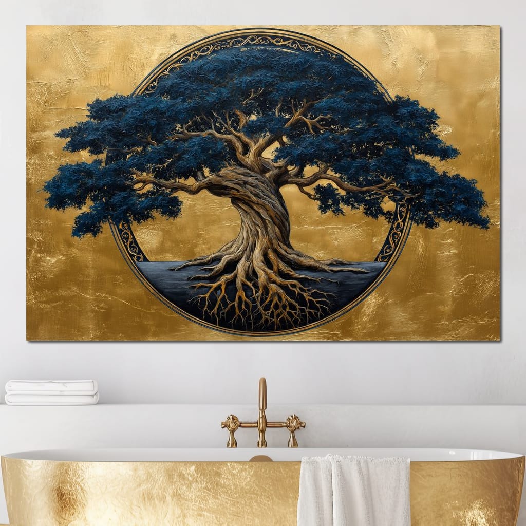 Blue Tree Of Life Canvas Wall Art
