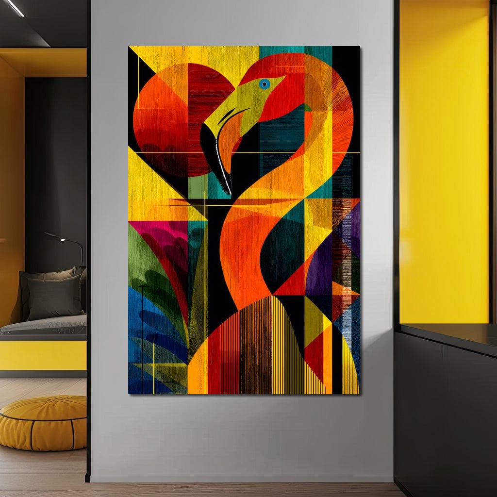 Chromatic Crane Impressions Canvas Wall Art