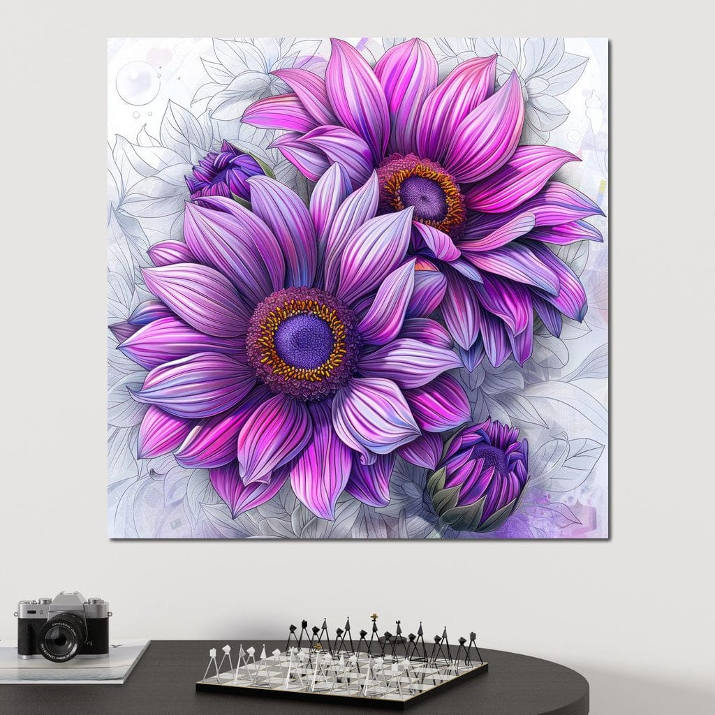 Purple Petal Parade Canvas Wall Art