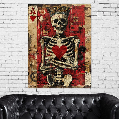 Romantic Skeleton 2 Canvas Wall Art
