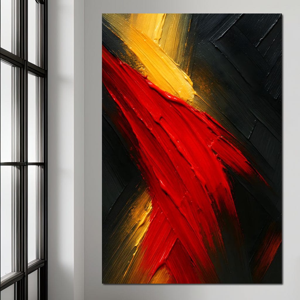 Fiery Fusion of Passion Canvas Wall Art
