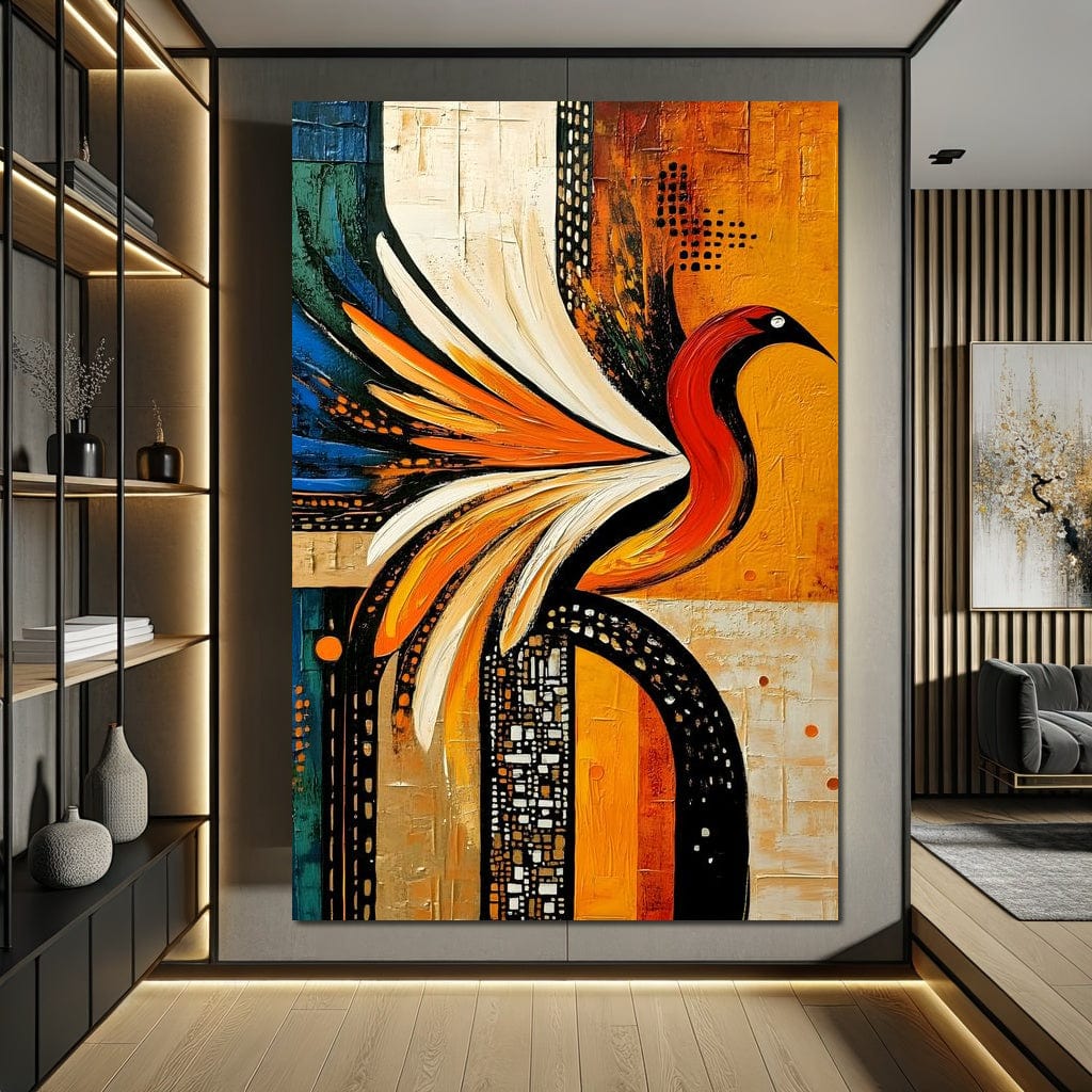 Vivid Phoenix Harmony Flight Canvas Wall Art