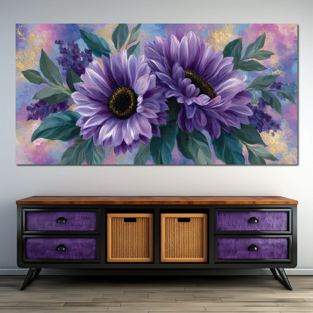 Lavender Blooms Radiance Canvas Wall Art
